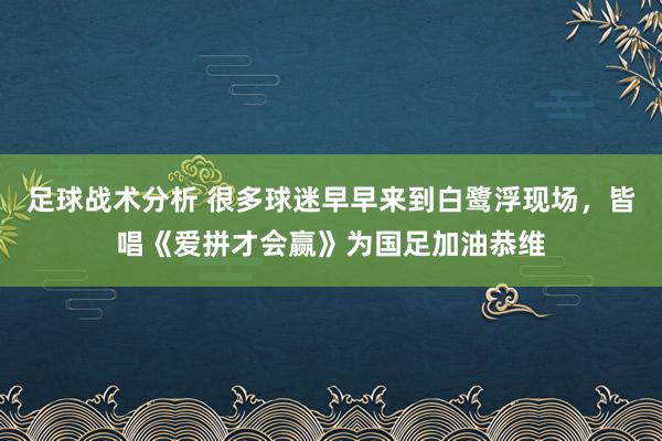 足球战术分析 很多球迷早早来到白鹭浮现场，皆唱《爱拼才会赢》为国足加油恭维